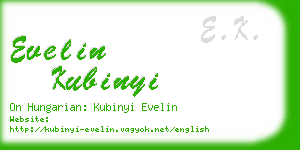 evelin kubinyi business card